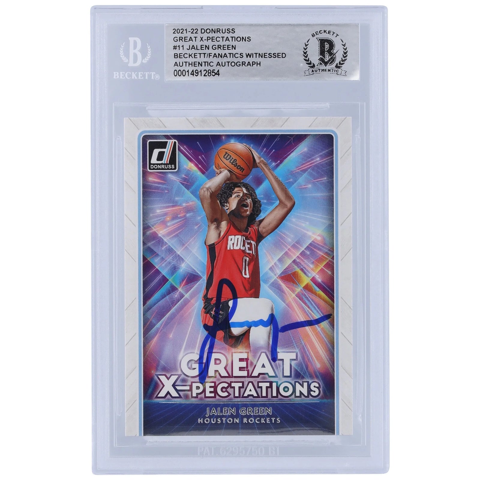 Jalen Green Signed 2021-22 Panini Donruss Rookie #11 Card | Beckett Witnessed