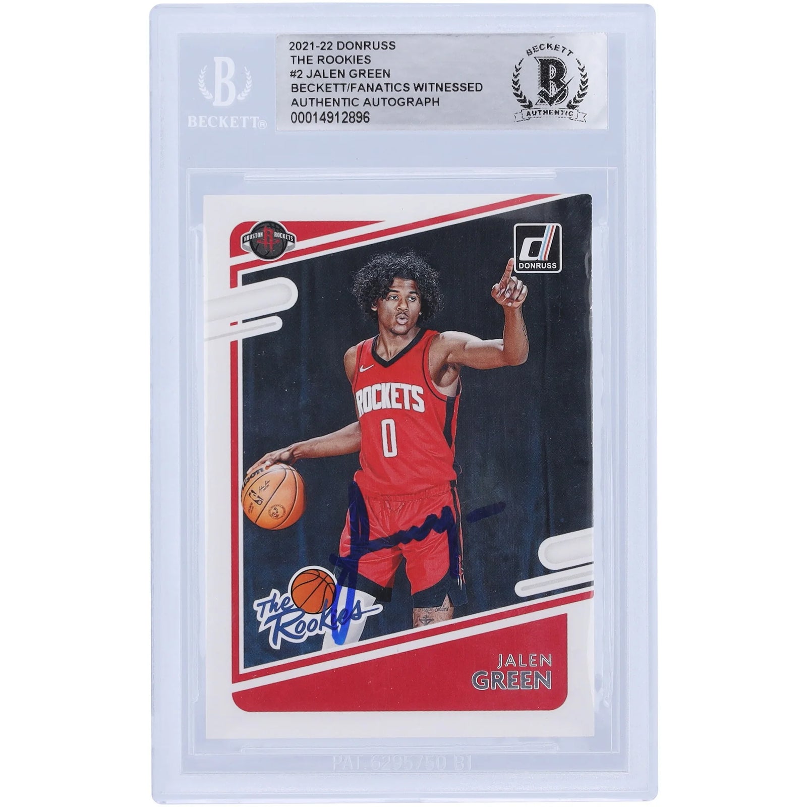 Jalen Green Signed 2021-22 Panini Donruss The Rookies #2 | Authenticated Rookie Card
