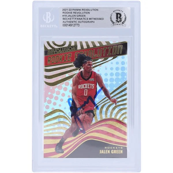 Jalen Green Signed 2021-22 Panini Revolution Rookie Card #19 | Authenticated