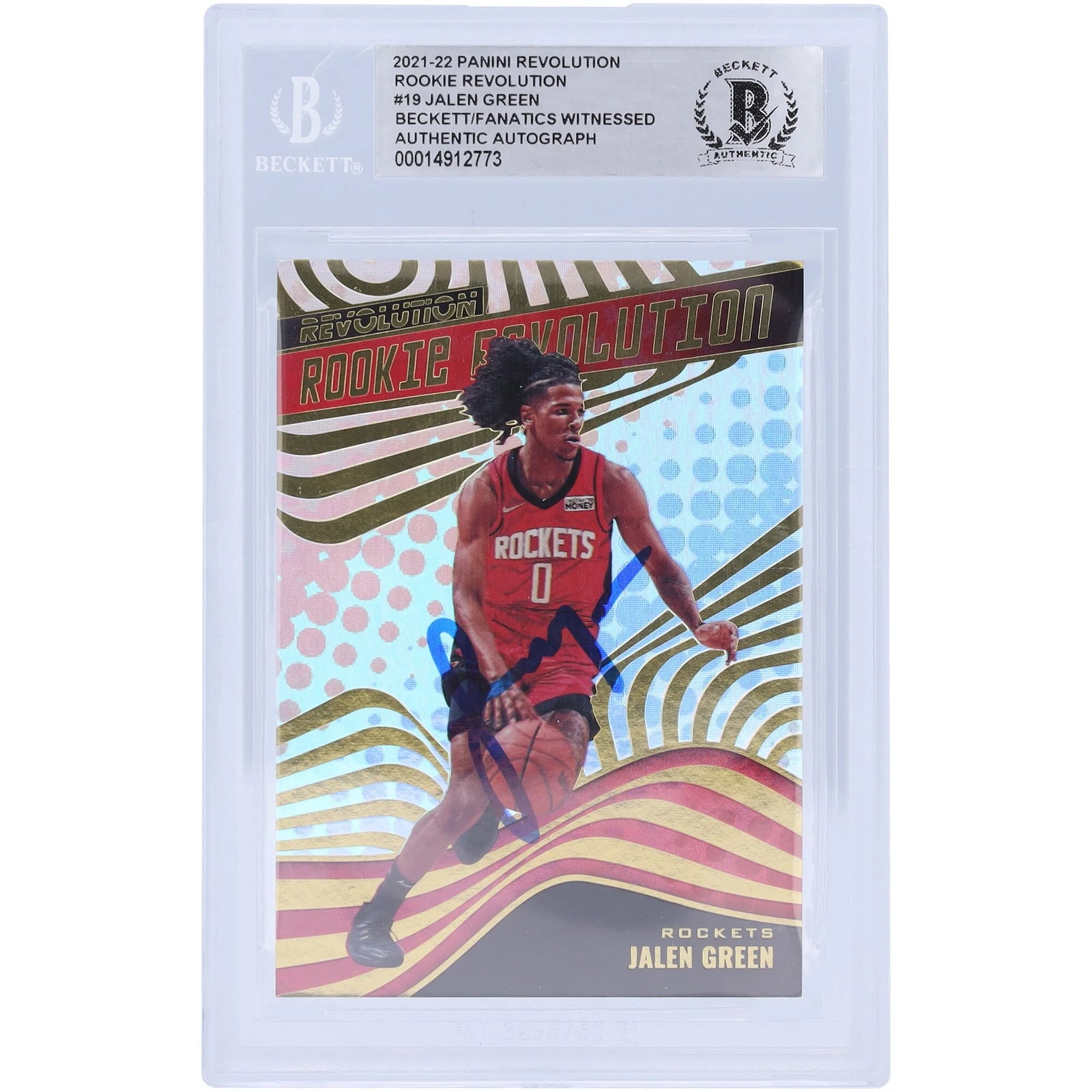 Jalen Green Signed 2021-22 Panini Revolution Rookie Card #19 | Authenticated