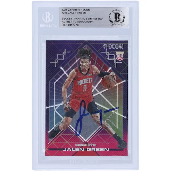 Jalen Green Signed 2021-22 Panini Recon #208 Rookie Card | Beckett Authenticated