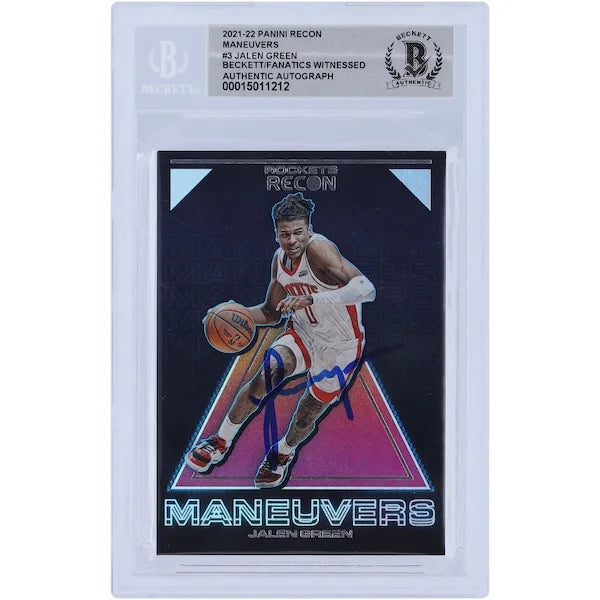 Jalen Green Signed 2021-22 Panini Recon Maneuvers #3 Rookie Card | Authenticated