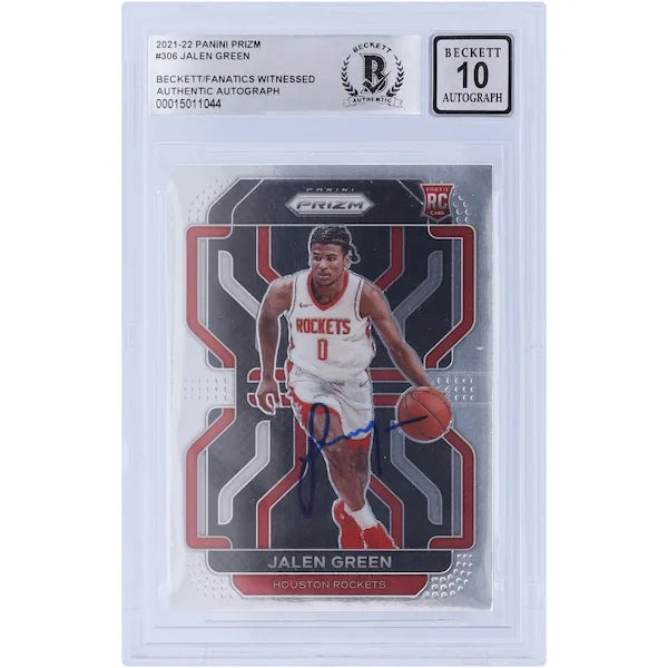 Jalen Green Signed 2021-22 Panini Prizm #306 Rookie Card | BGS 10