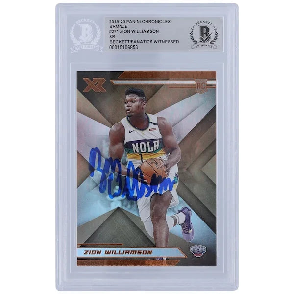 Zion Williamson Signed 2019-20 Panini Chronicles XR Bronze Rookie Card #271 | Beckett Auth