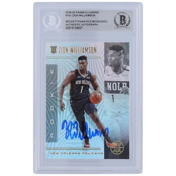 Zion Williamson Signed 2019-20 Panini Illusions #151 Rookie Card | Beckett Authenticated
