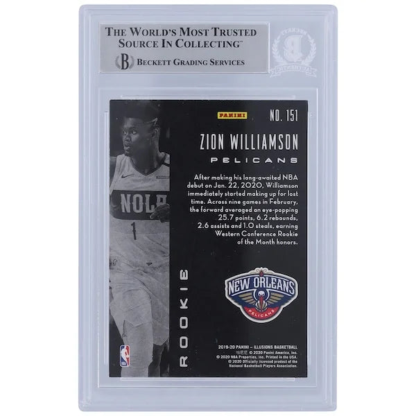 Zion Williamson Signed 2019-20 Panini Illusions #151 Rookie Card | Beckett Authenticated