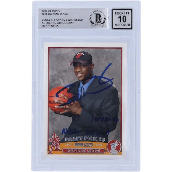 Dwyane Wade Signed 2003-04 Topps #225 Rookie Card | BGS 10