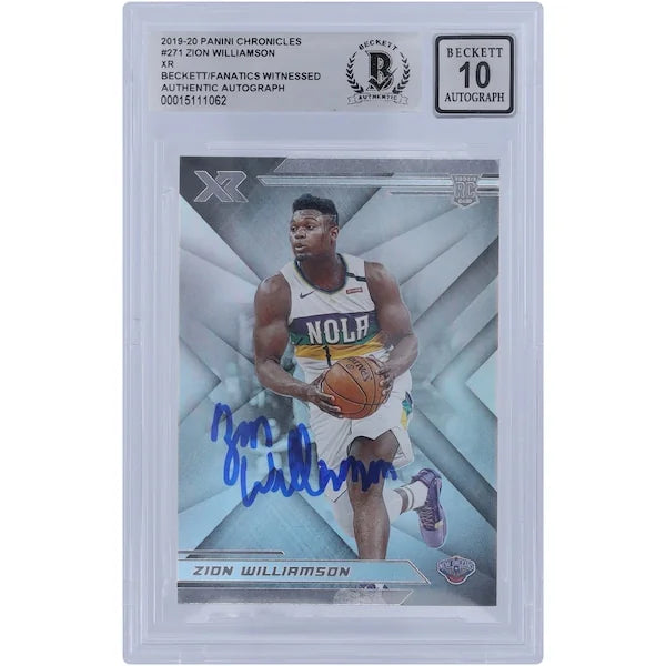 Zion Williamson Signed 2019-20 Panini Chronicles XR #271 Rookie Card | BGS 10