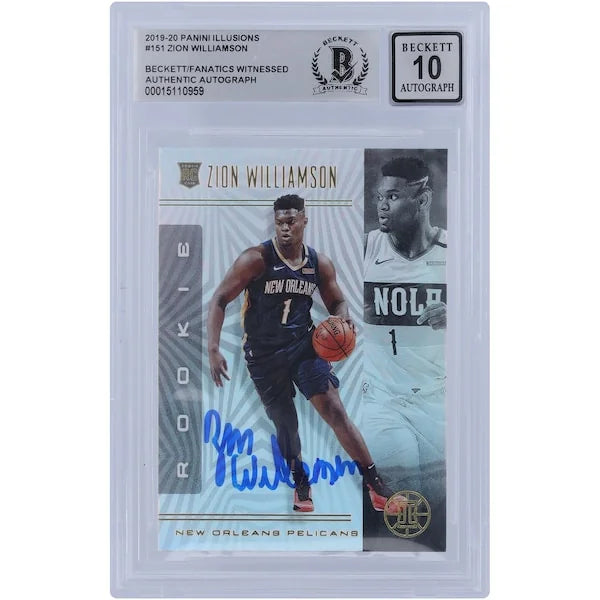 Zion Williamson Signed 2019-20 Panini Illusions #151 Rookie Card | BGS 10