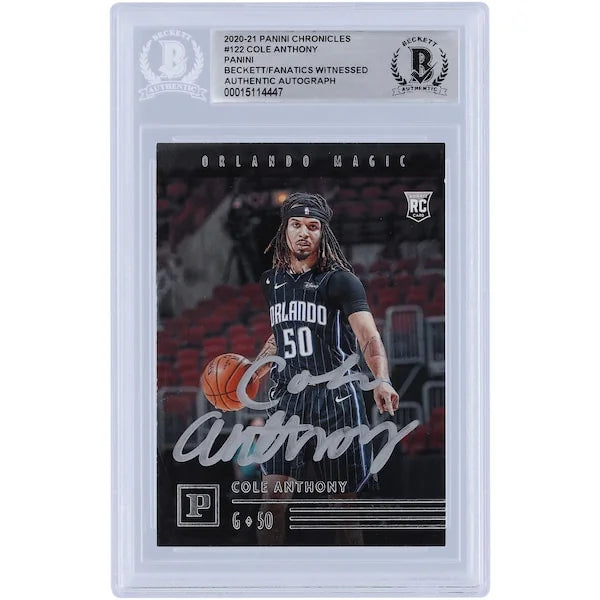 Cole Anthony Signed 2020-21 Panini Chronicles #122 Rookie Card | Beckett Authenticated
