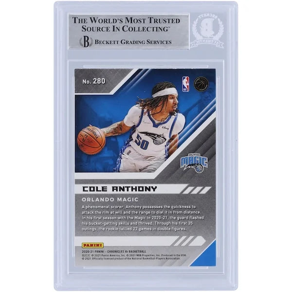 Cole Anthony Signed 2020-21 Panini Chronicles XR #280 Rookie Card | Beckett Authenticated