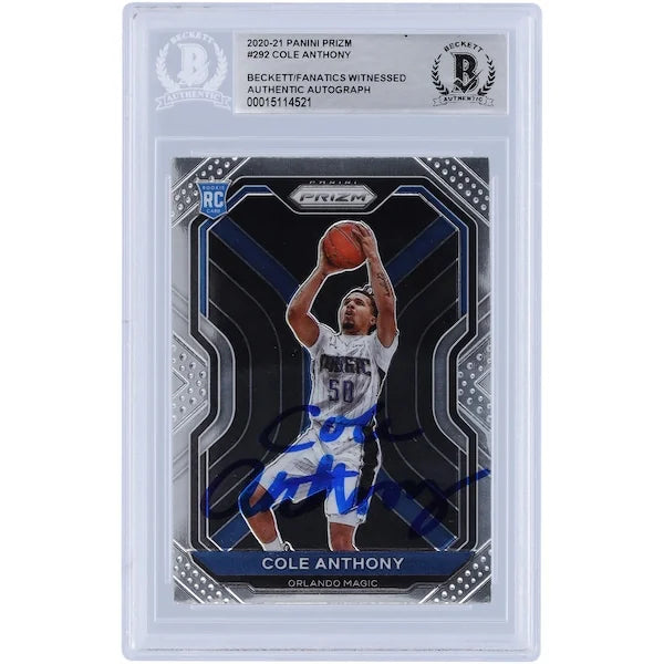 Cole Anthony Signed 2020-21 Panini Prizm #292 Rookie Card | Authenticated