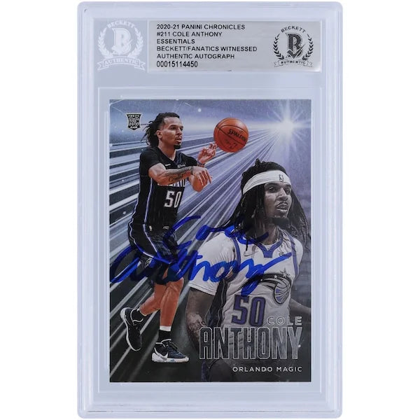 Cole Anthony Signed 2020-21 Panini Chronicles Essentials Rookie Card #211