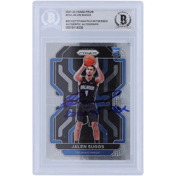 Jalen Suggs Signed 2021-22 Panini Prizm #314 Rookie Card | 2021 #5 Pick Inscription