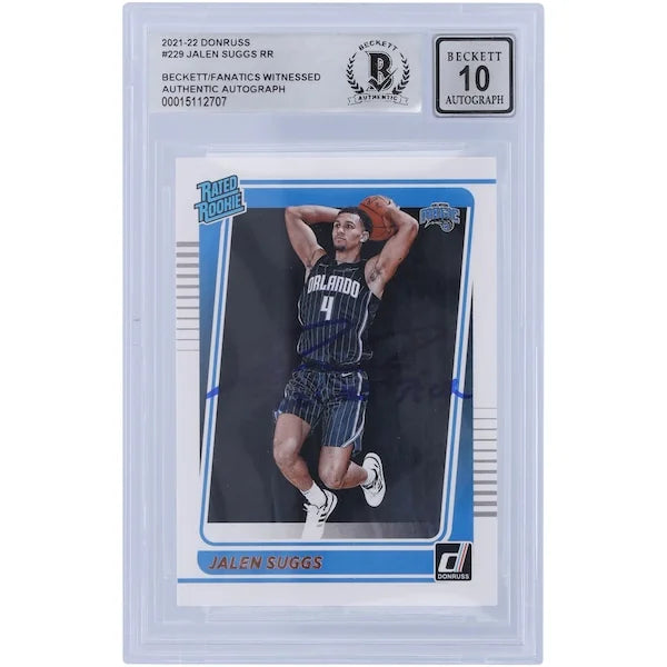 Jalen Suggs Signed 2021-22 Panini Donruss Rated Rookie #229 | BGS 10 with 2021 Inscription