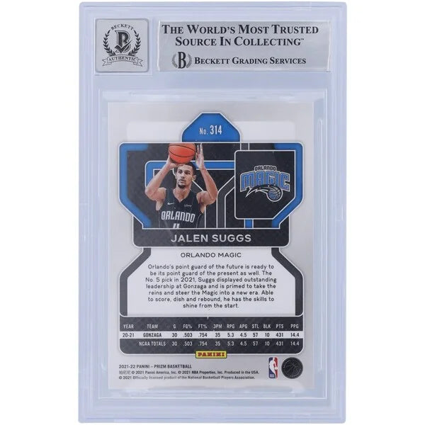 Jalen Suggs Signed 2021-22 Panini Prizm #314 Rookie Card | Go Magic Inscription