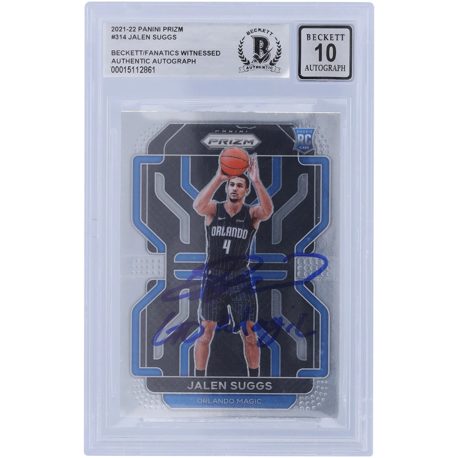 Jalen Suggs Signed 2021-22 Panini Prizm #314 Rookie Card | Go Magic Inscription
