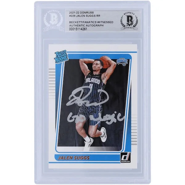 Jalen Suggs Signed 2021-22 Panini Donruss Rated Rookie #229 | Go Magic Inscription