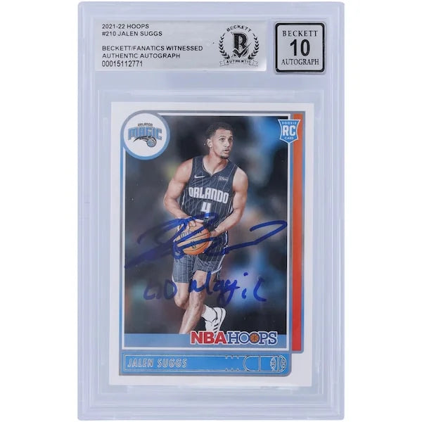 Jalen Suggs Signed 2021-22 Panini NBA Hoops #210 Rookie Card | Go Magic Inscription