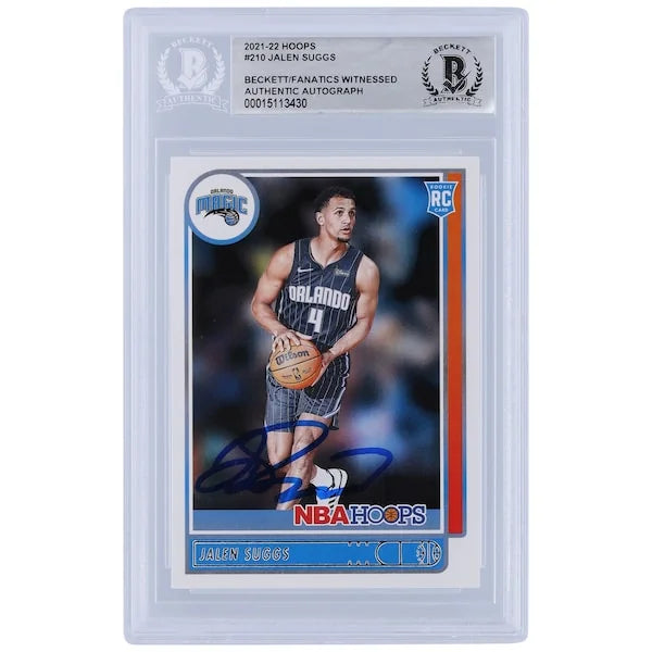 Jalen Suggs Signed 2021-22 Panini NBA Hoops #210 Rookie Card | Beckett Witnessed