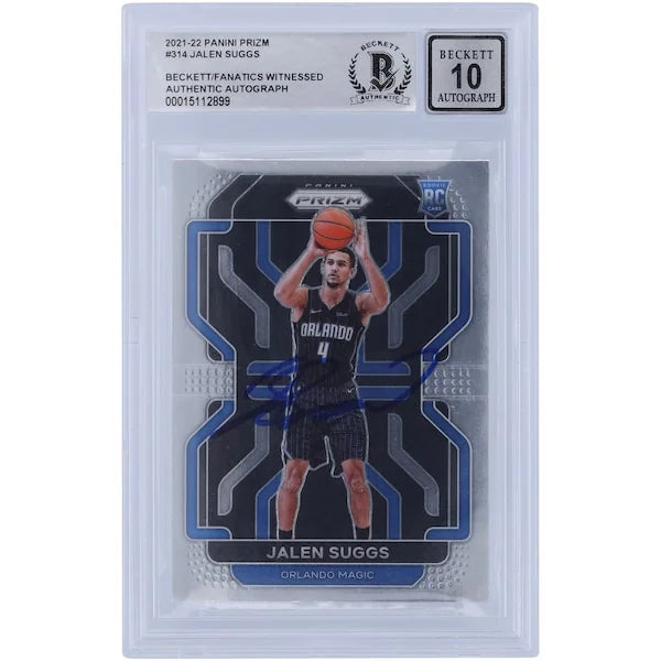 Jalen Suggs Signed 2021-22 Panini Prizm #314 Rookie Card | BGS 10 Autograph
