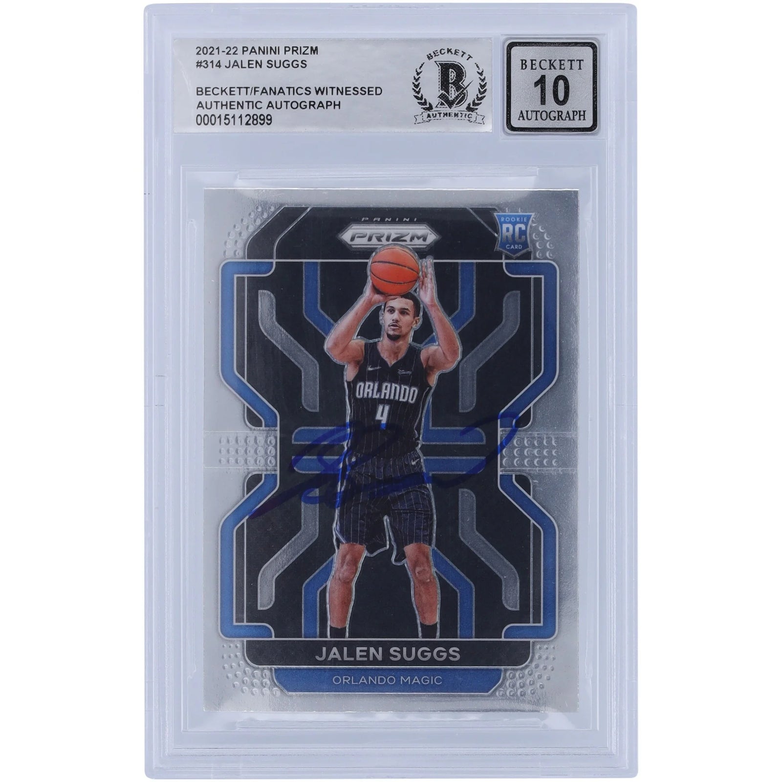 Jalen Suggs Signed 2021-22 Panini Prizm #314 Rookie Card | BGS 10 Autograph