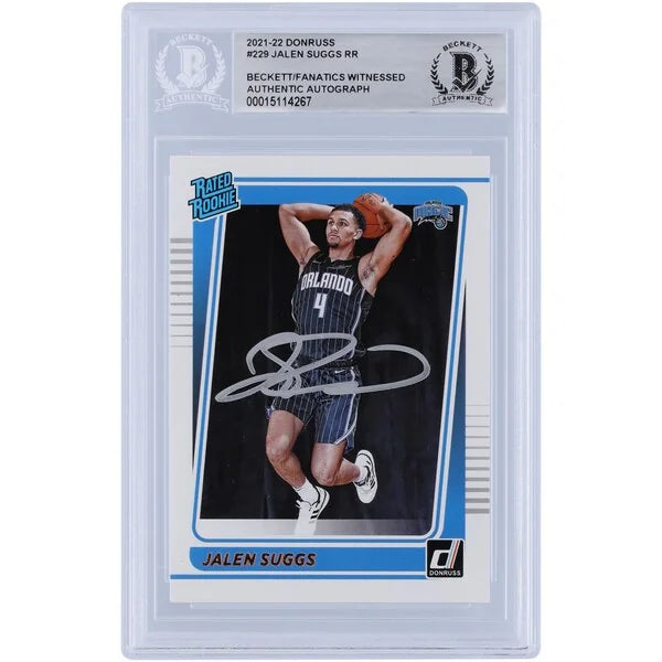 Jalen Suggs Signed 2021-22 Panini Donruss Rated Rookie #229 | Beckett Authenticated