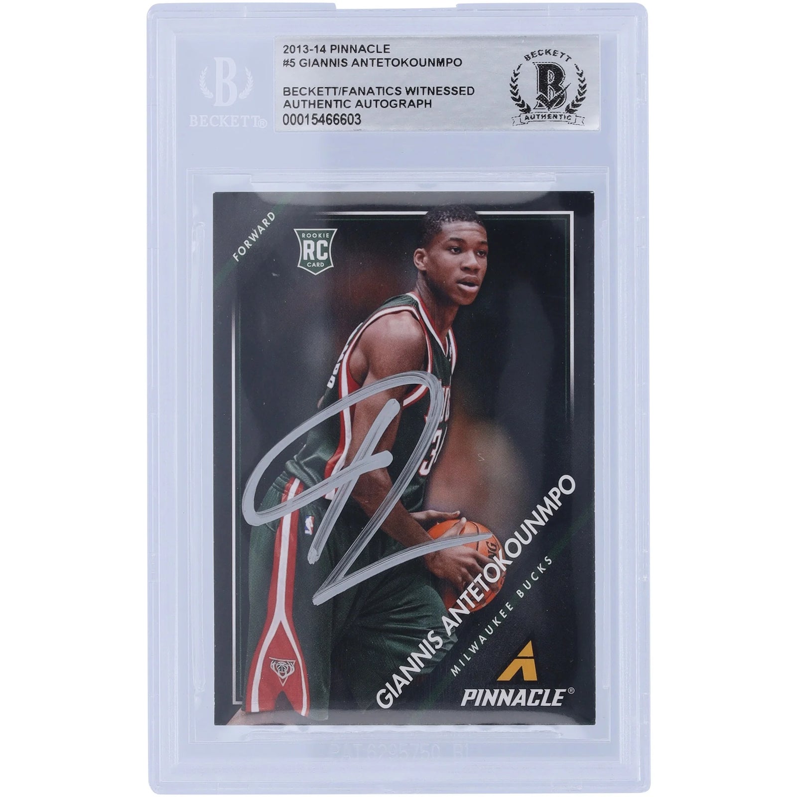 Giannis Antetokounmpo Signed 2013-14 Panini Pinnacle Rookie #5 Card | Beckett Authenticate