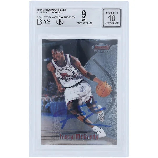 Tracy McGrady Signed 1997-98 Bowman Best #111 Rookie Card | Beckett 9