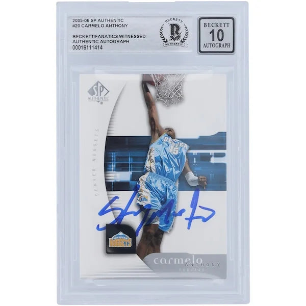 Carmelo Anthony Signed 2005-06 Upper Deck SP Authentic #20 | Graded 10
