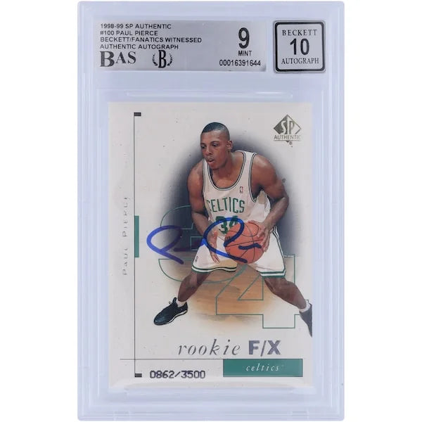Paul Pierce Signed 1998-99 Upper Deck SP Authentic #100 Rookie Card | Beckett 9