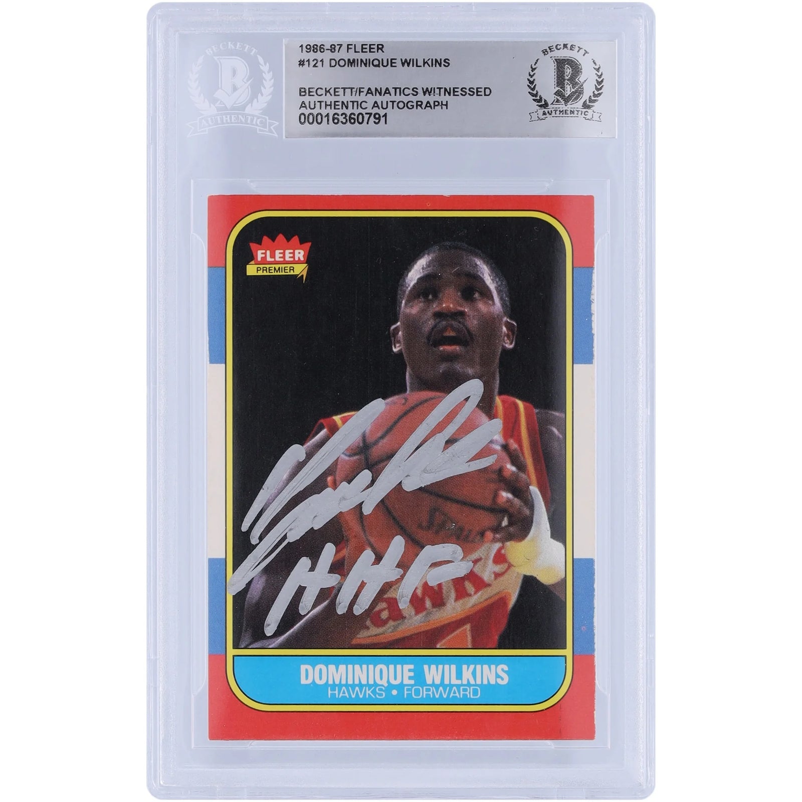 Dominique Wilkins Signed 1986-87 Fleer #121 Card | Beckett Authenticated
