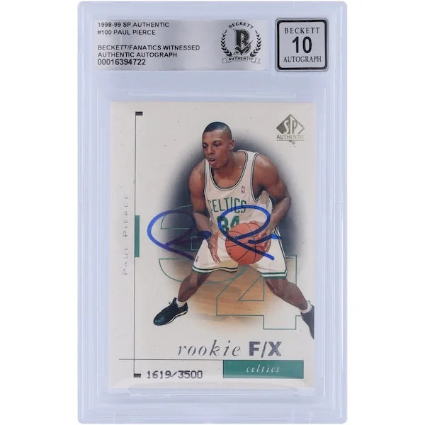 Paul Pierce Signed 1998-99 Upper Deck SP Authentic #100 Rookie Card | Beckett Grade 10