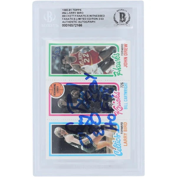 Larry Bird Signed 1980-81 Topps #94 Rookie Card | Beckett Authenticated