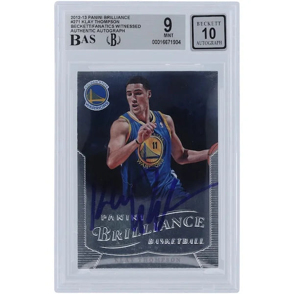 Klay Thompson Signed 2012-13 Panini Brilliance Rookie Card #271 | Graded 9