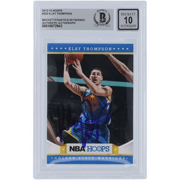 Klay Thompson Signed 2012-13 Panini Hoops #232 Rookie Card | Beckett Graded 10