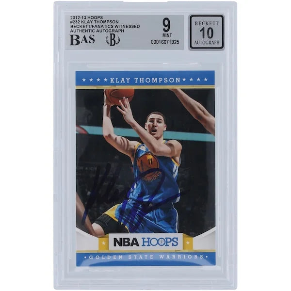 Klay Thompson Signed 2012-13 Panini Hoops #232 Rookie Card | Beckett 9