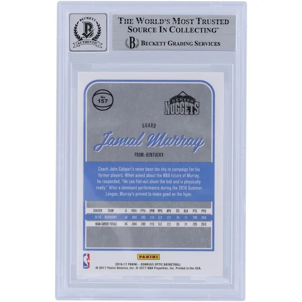 Jamal Murray Signed 2016-17 Panini Donruss Optic Rated Rookie #157 Card | Yellow Ink