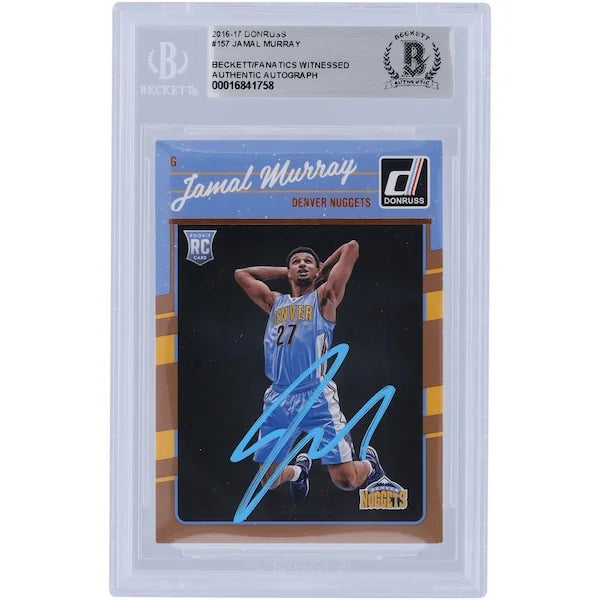 Jamal Murray Signed 2016-17 Panini Donruss Rated Rookie #157 Card | Light Blue Ink
