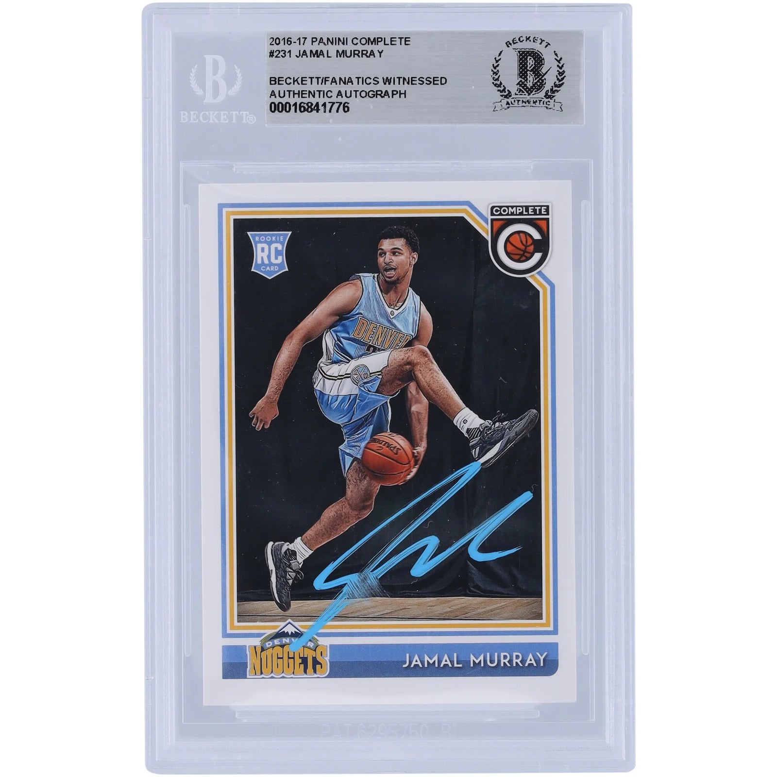 Jamal Murray Signed 2016-17 Panini Complete Rookie #231 Card | Light Blue Ink