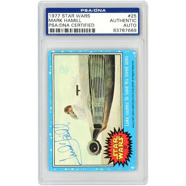 Mark Hamill Signed 1977 Topps Star Wars #25 Card | PSA Authenticated