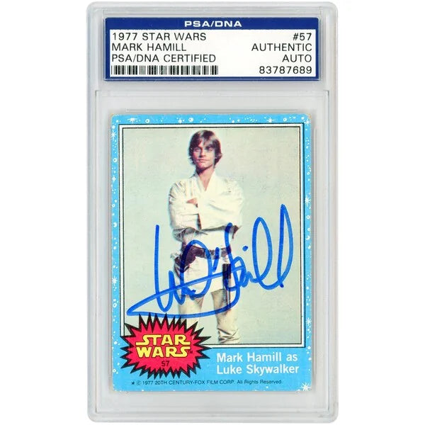 Mark Hamill Signed 1977 Topps Star Wars #57 Card | PSA Authenticated