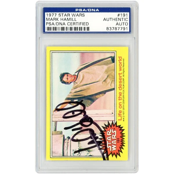 Mark Hamill Signed 1977 Topps Star Wars #191 Card | PSA Authenticated
