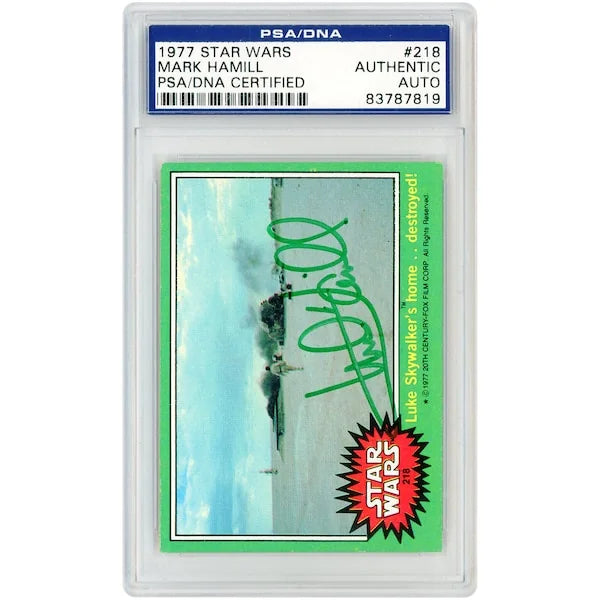 Mark Hamill Signed 1977 Topps Star Wars #218 Card | PSA Authenticated