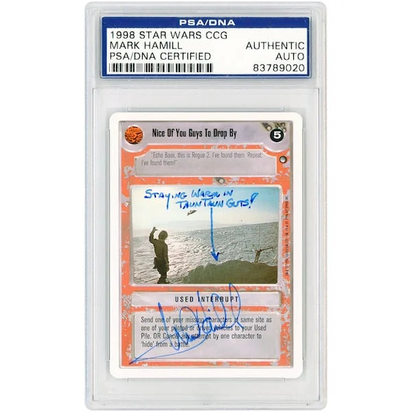 Mark Hamill Signed Star Wars 1998 CCG #5 Card | PSA Authenticated