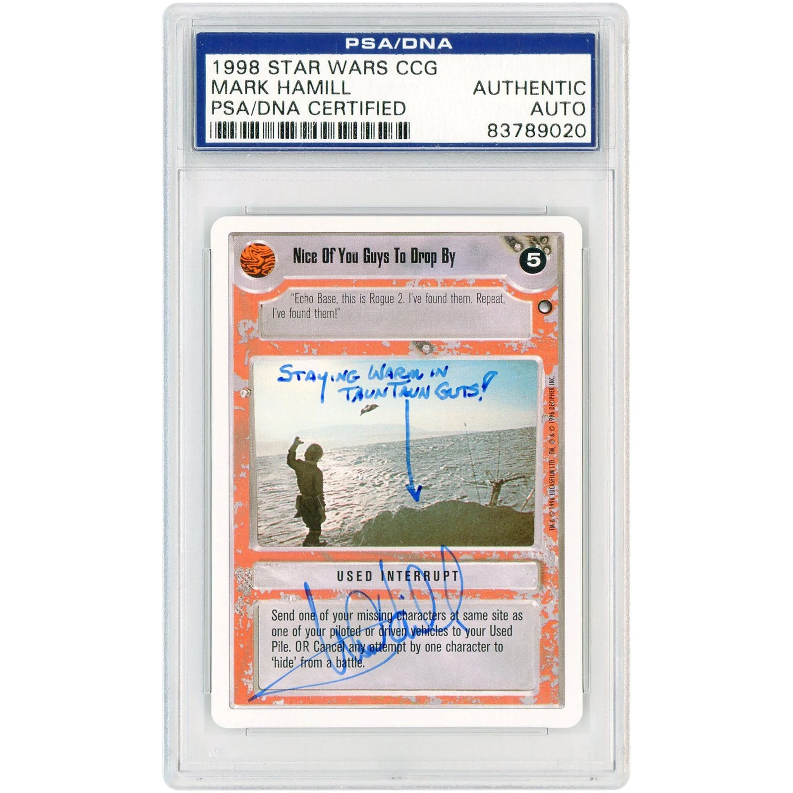 Mark Hamill Signed Star Wars 1998 CCG #5 Card | PSA Authenticated
