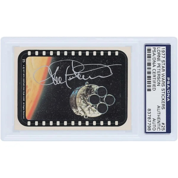 Lorne Peterson Signed 1977 Topps Star Wars Stickers #25 | PSA Authenticated