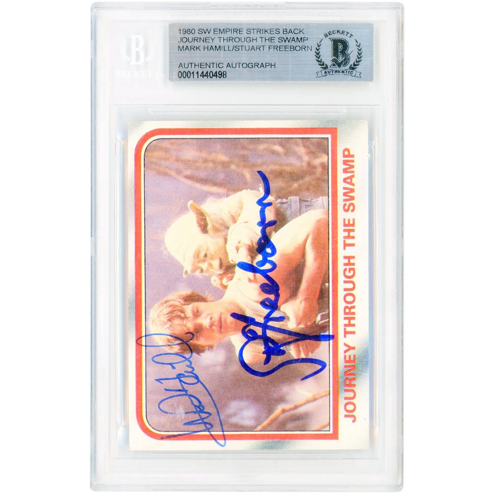 Mark Hamill and Stuart Freeborn Signed 1980 Topps Empire Strikes Back #60 Card | Beckett A