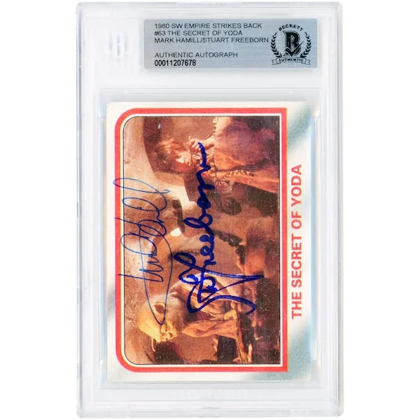 Mark Hamill and Stuart Freeborn Signed 1980 Empire Strikes Back #63 Card | Beckett Authent