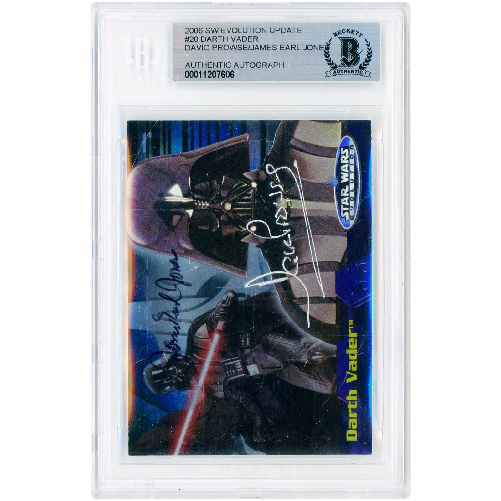 David Prowse and James Earl Jones Signed 2006 Topps Evolution Update #20 Card | Beckett Au